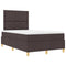 vidaXL Box Spring Bed with Headboard Dark brown 120 x 190 cm Fabric