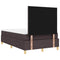 vidaXL Box Spring Bed with Headboard Dark brown 120 x 190 cm Fabric