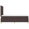 vidaXL Box Spring Bed with Headboard Dark brown 120 x 190 cm Fabric