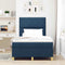 vidaXL Box Spring Bed with Headboard Blue 120 x 190 cm Fabric