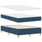 vidaXL Box Spring Bed with Headboard Blue 120 x 190 cm Fabric