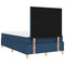 vidaXL Box Spring Bed with Headboard Blue 120 x 190 cm Fabric