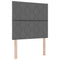vidaXL Box Spring Bed with Headboard Dark grey 120 x 200 cm Fabric