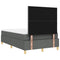 vidaXL Box Spring Bed with Headboard Dark grey 120 x 200 cm Fabric