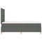 vidaXL Box Spring Bed with Headboard Dark grey 120 x 200 cm Fabric