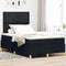 vidaXL Box Spring Bed with Headboard Black 120 x 200 cm Fabric