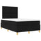 vidaXL Box Spring Bed with Headboard Black 120 x 200 cm Fabric
