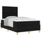 vidaXL Box Spring Bed with Headboard Black 120 x 200 cm Fabric