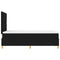 vidaXL Box Spring Bed with Headboard Black 120 x 200 cm Fabric