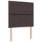 vidaXL Box Spring Bed with Headboard Dark brown 120 x 200 cm Fabric