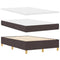 vidaXL Box Spring Bed with Headboard Dark brown 120 x 200 cm Fabric