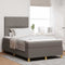 vidaXL Box Spring Bed with Headboard Taupe 120 x 200 cm Fabric