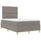 vidaXL Box Spring Bed with Headboard Taupe 120 x 200 cm Fabric
