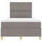 vidaXL Box Spring Bed with Headboard Taupe 120 x 200 cm Fabric