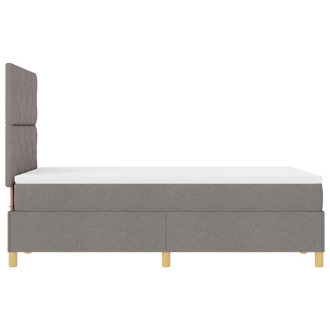 vidaXL Box Spring Bed with Headboard Taupe 120 x 200 cm Fabric