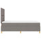 vidaXL Box Spring Bed with Headboard Taupe 120 x 200 cm Fabric
