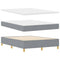 vidaXL Box Spring Bed with Headboard Light grey 140 x 190 cm Fabric