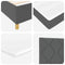 vidaXL Box Spring Bed with Headboard Dark grey 140 x 190 cm Fabric