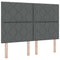 vidaXL Box Spring Bed with Headboard Dark grey 140 x 190 cm Fabric