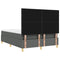 vidaXL Box Spring Bed with Headboard Dark grey 140 x 190 cm Fabric
