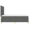 vidaXL Box Spring Bed with Headboard Dark grey 140 x 190 cm Fabric
