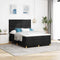 vidaXL Box Spring Bed with Headboard Black 140 x 190 cm Fabric