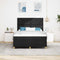 vidaXL Box Spring Bed with Headboard Black 140 x 190 cm Fabric