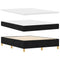 vidaXL Box Spring Bed with Headboard Black 140 x 190 cm Fabric