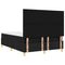 vidaXL Box Spring Bed with Headboard Black 140 x 190 cm Fabric