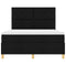 vidaXL Box Spring Bed with Headboard Black 140 x 190 cm Fabric