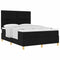vidaXL Box Spring Bed with Headboard Black 140 x 190 cm Fabric
