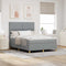 vidaXL Box Spring Bed with Headboard Light grey 140 x 200 cm Fabric