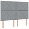 vidaXL Box Spring Bed with Headboard Light grey 140 x 200 cm Fabric