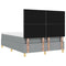 vidaXL Box Spring Bed with Headboard Light grey 140 x 200 cm Fabric