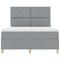 vidaXL Box Spring Bed with Headboard Light grey 140 x 200 cm Fabric