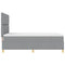 vidaXL Box Spring Bed with Headboard Light grey 140 x 200 cm Fabric