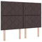 vidaXL Box Spring Bed with Headboard Dark brown 140 x 200 cm Fabric