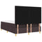 vidaXL Box Spring Bed with Headboard Dark brown 140 x 200 cm Fabric