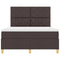 vidaXL Box Spring Bed with Headboard Dark brown 140 x 200 cm Fabric