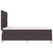 vidaXL Box Spring Bed with Headboard Dark brown 140 x 200 cm Fabric