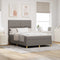 vidaXL Box Spring Bed with Headboard Taupe 140 x 200 cm Fabric