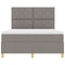 vidaXL Box Spring Bed with Headboard Taupe 140 x 200 cm Fabric