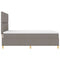 vidaXL Box Spring Bed with Headboard Taupe 140 x 200 cm Fabric