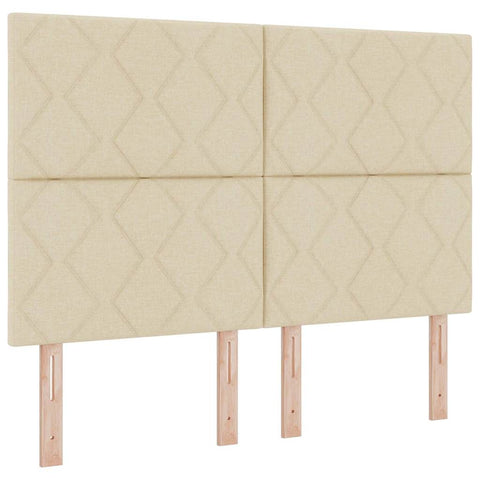 vidaXL Box Spring Bed with Headboard Cream 160 x 200 cm Fabric