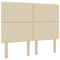 vidaXL Box Spring Bed with Headboard Cream 160 x 200 cm Fabric