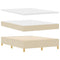 vidaXL Box Spring Bed with Headboard Cream 160 x 200 cm Fabric