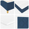 vidaXL Box Spring Bed with Headboard Blue 160 x 200 cm Fabric