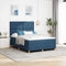 vidaXL Box Spring Bed with Headboard Blue 160 x 200 cm Fabric