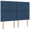 vidaXL Box Spring Bed with Headboard Blue 160 x 200 cm Fabric