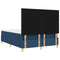 vidaXL Box Spring Bed with Headboard Blue 160 x 200 cm Fabric